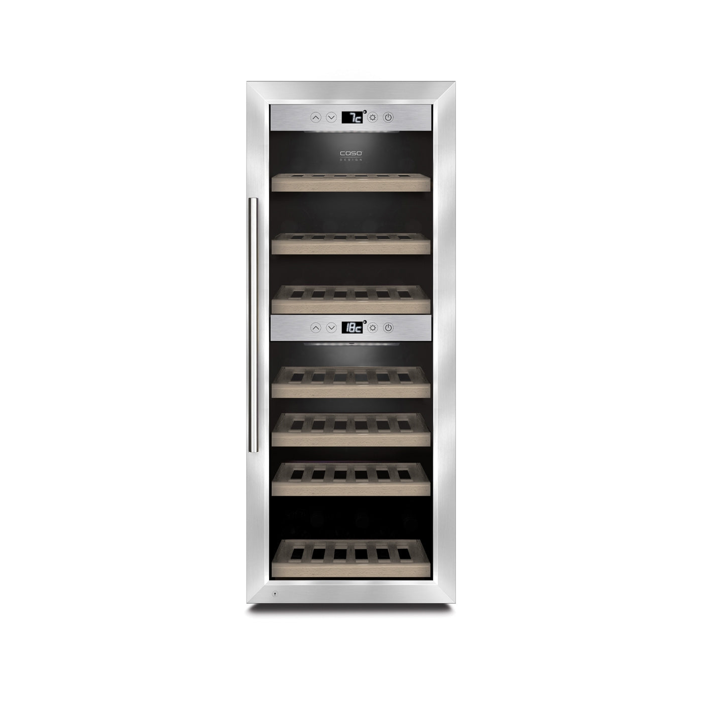 Caso Cantinetta frigo di design massimo 38 bottiglie, 2 zone di temperatura WineComfort 380 Smart