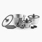 Cookvision Set da 10 pezzi Batteria pentole "Smart- Nesto", nero cm Ø16/20/24