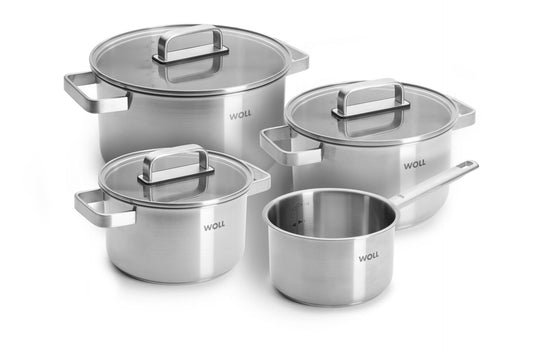 Woll Set da 7 pezzi in acciaio inox diametro 20 cm, 24 cm, 18 cm, 16 cm, litri 5,7 l, 1,8 l, 2,6 l, 3,5 l