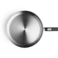 Woll Logic Steel Padella bassa Ø 28 senza PFAS acciaio inox 18/10 manico rimovibile salva spazio