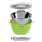 LotusGrill LG G34 U PU Barbecue a Carbone USB Ø32 cm con Kit per partire (Carbonella, Gel accensione e Pinza) Portatile Senza Fumo per Balcone e Outdoor viola