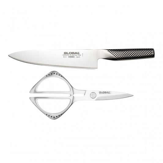 Global Set Coltello cuoco e forbice cucina G-2210