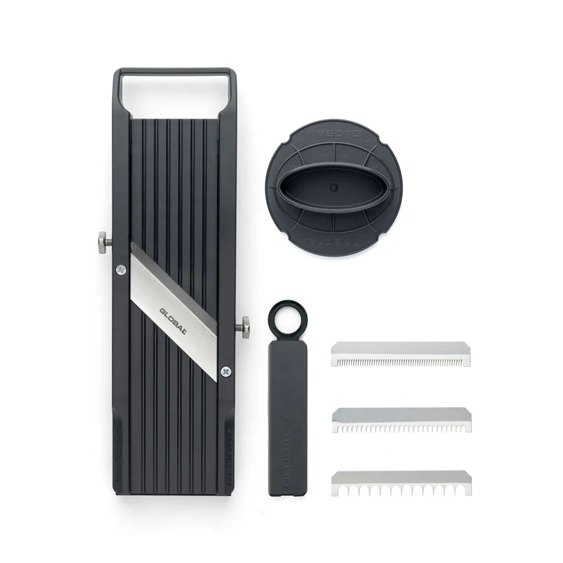 Global Mandolina/Affettaverdure by Benriner con 3 lame intercambiabili e custodia per lame mm 64/cm 32,5 GSL-64/BC