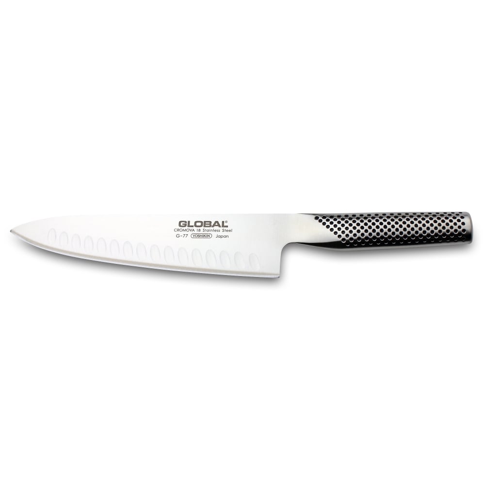 Global Coltello da cucina con lama alveolata G-77 cm 20/33