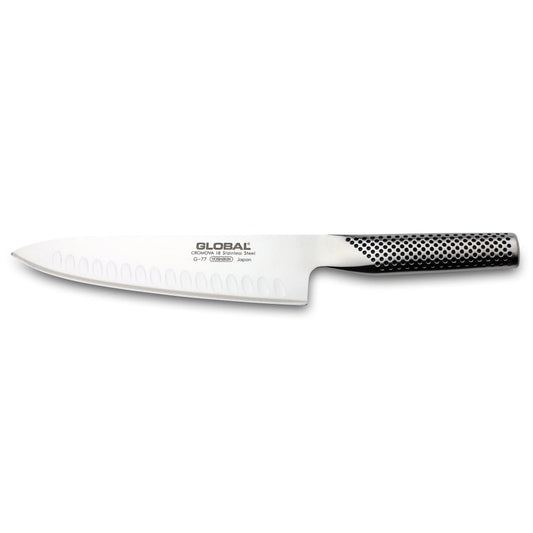 Global Coltello da cucina con lama alveolata G-77 cm 20/33