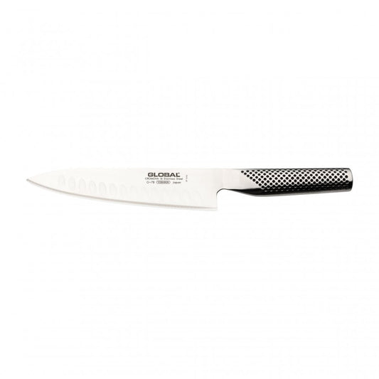 Global Coltello da cucina con lama alveolata G-78 cm 18/30,5