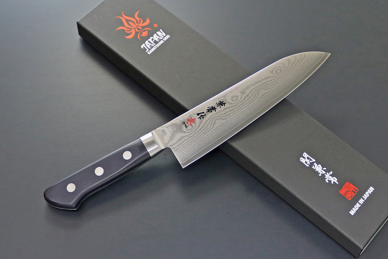 Kanetsune Seki Coltello Santoku 18cm  acciaio damascato 33 Strati KC-203