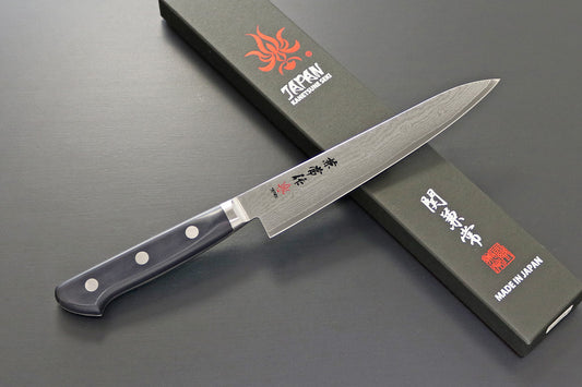 Kanetsune Seki Coltello petty 15cm lama damascata 33 strati KC-204