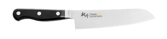 Shimomura Coltello Murato Classic Santoku 17cm, Lama damascata in Acciaio Inox con tre strati VG10