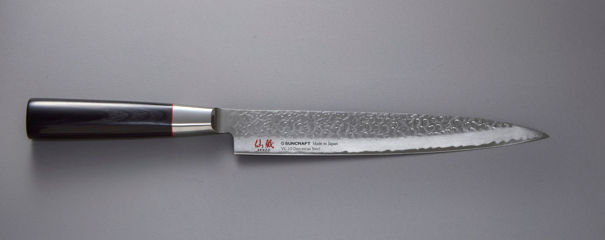 Suncraft Coltello Classico Yanagiba per sashimi sushi martellato damascato 21cm VG10