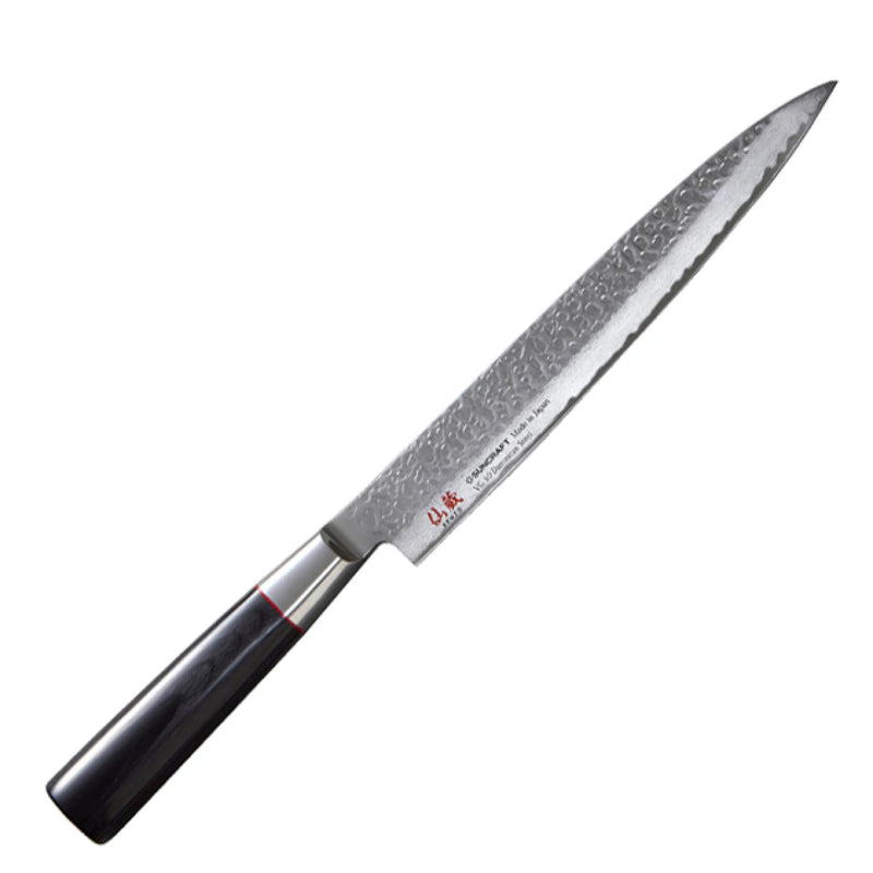 Suncraft SENZO Classic coltello Yanagiba VG-10 21cm Damascato martellato 22 Strati SZ-07
