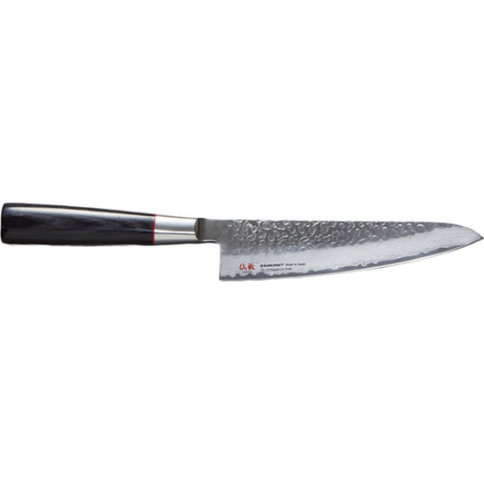 Suncraft SENZO Classic Small Santoku 143mm VG-10 Damascato martellato 33 Strati SZ-03
