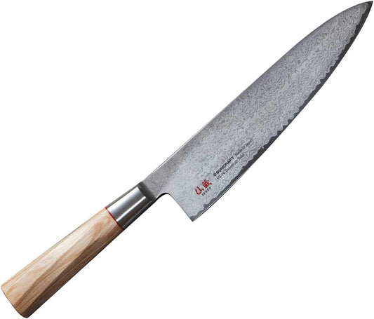 Suncraft Twisted Octagon coltello da cuoco chef lama damascata acciaio vg-10 cm 20 TO-05