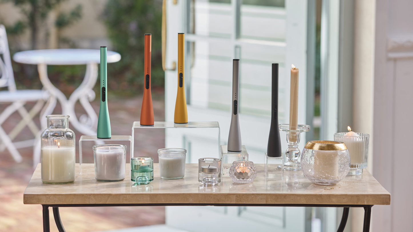 Accendino candele "Arc - Candle Wand by Guido Venturini" pepe nero, Elettrico USB – Ricaricabile, Sicuro, Senza Fiamma cm Ø3,5x23