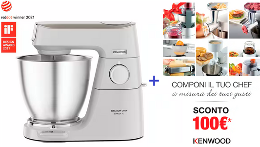 Kenwood Planetaria impastatrice Titanium Chef Baker XL Lite KVL65.001WH