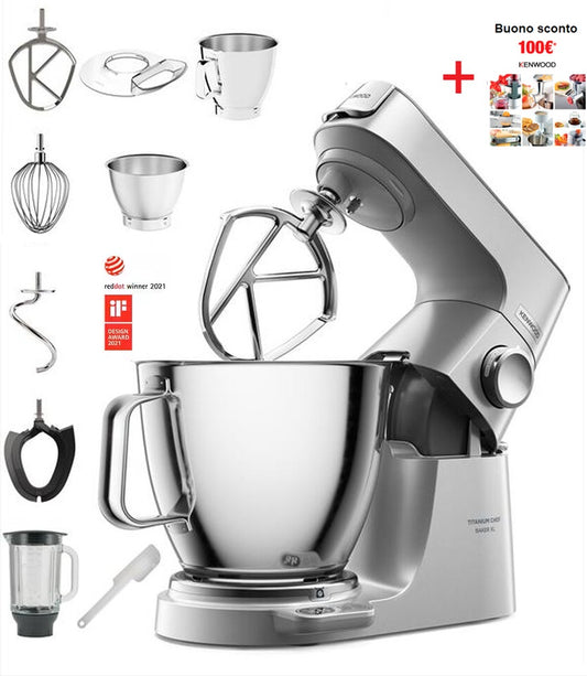 Kenwood Titanium Chef Baker XL Silver KVL85.124SI + accessori e buono di € 100,00