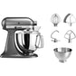 KitchenAid Planetaria Artisan con testa reclinabile 4,8L Argento + Accessori