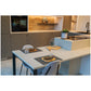 Tirolix Tovaglietta ecopelle all'americana rettangolare "Tramontana" double face grigio - blu scuro