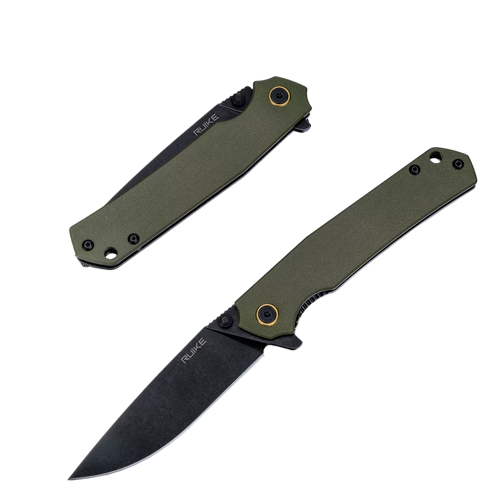 RUIKE P801G Coltello serramanico con blocco lama Manici G10 Verdi