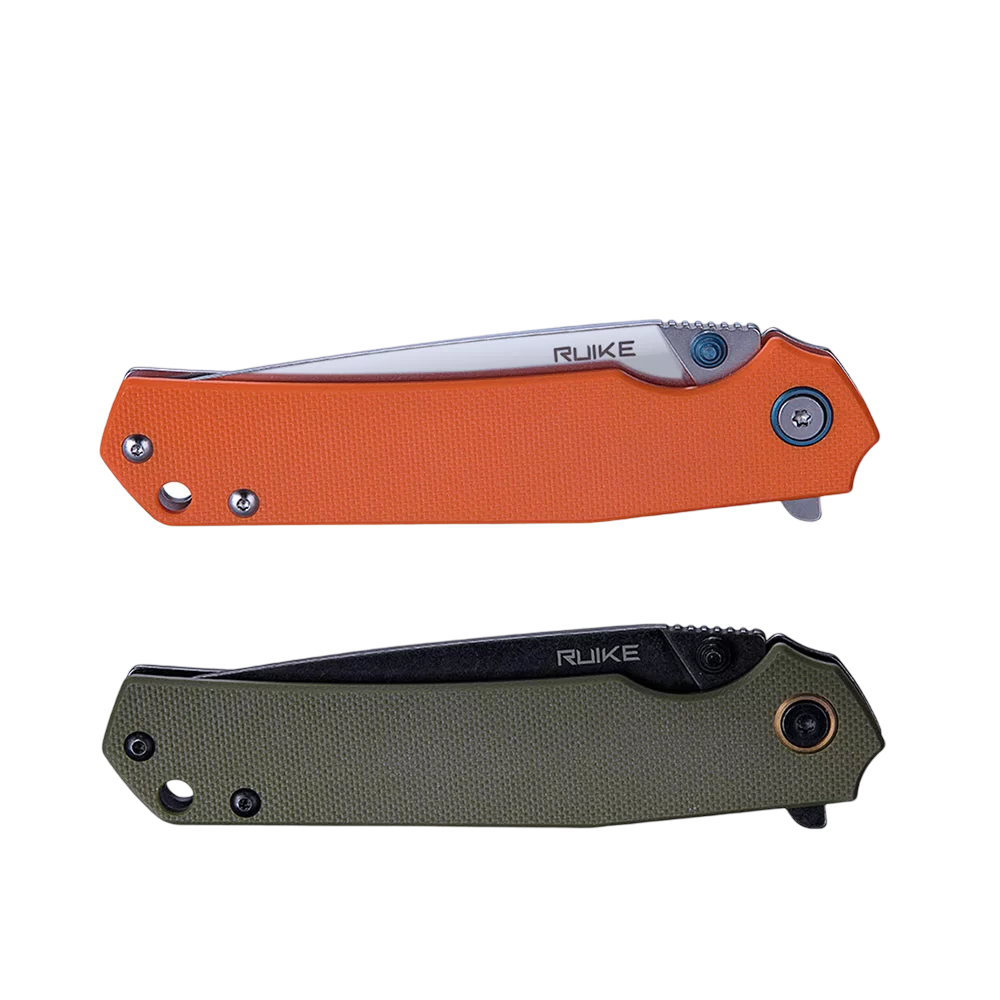 RUIKE P801G Coltello serramanico con blocco lama Manici G10 Verdi