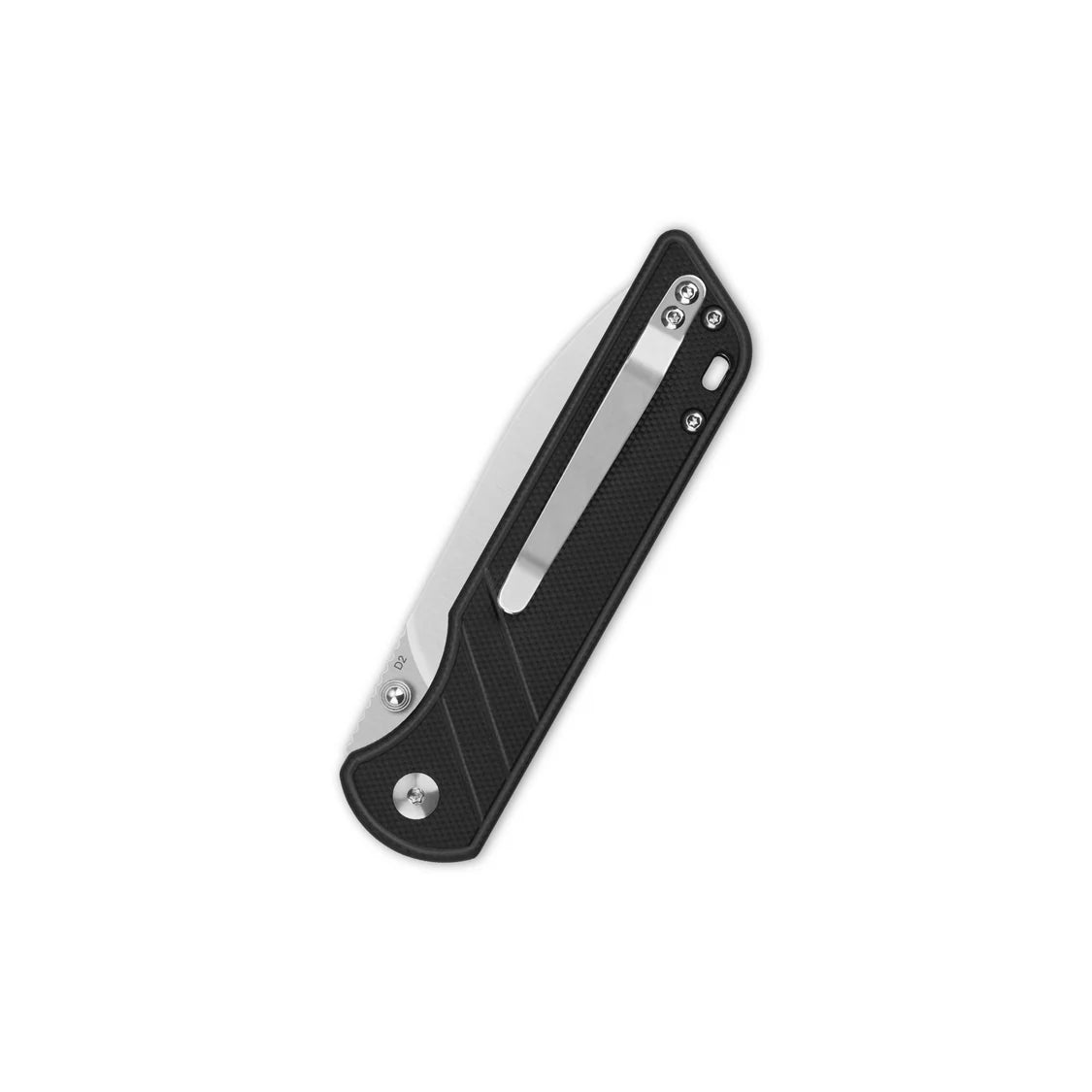 QSP coltello serramanico lama 82 mm in D2 impugnatura G10 nero G-10 QS102-A
