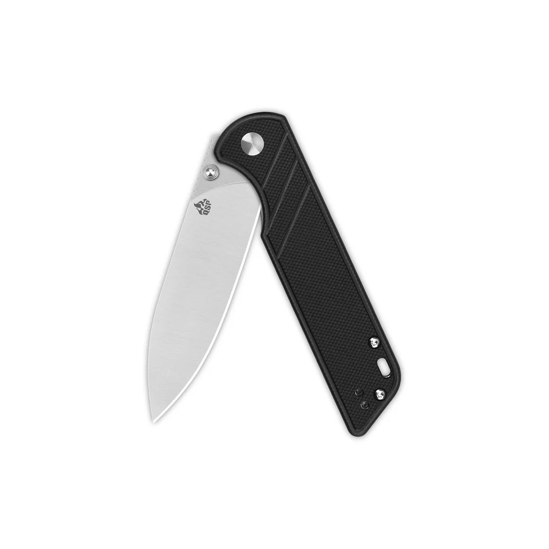 QSP coltello serramanico lama 82 mm in D2 impugnatura G10 nero G-10 QS102-A