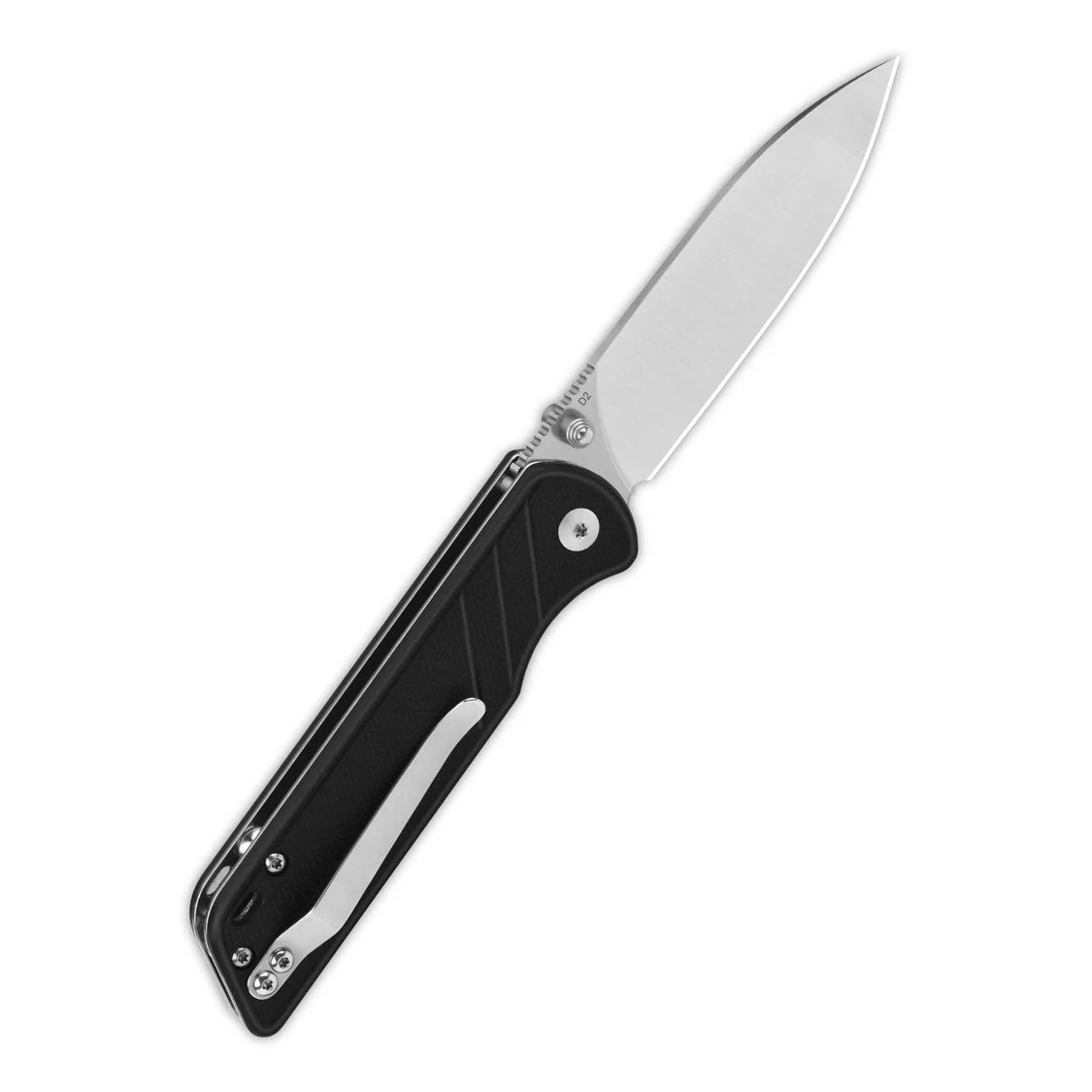 QSP coltello serramanico lama 82 mm in D2 impugnatura G10 nero G-10 QS102-A