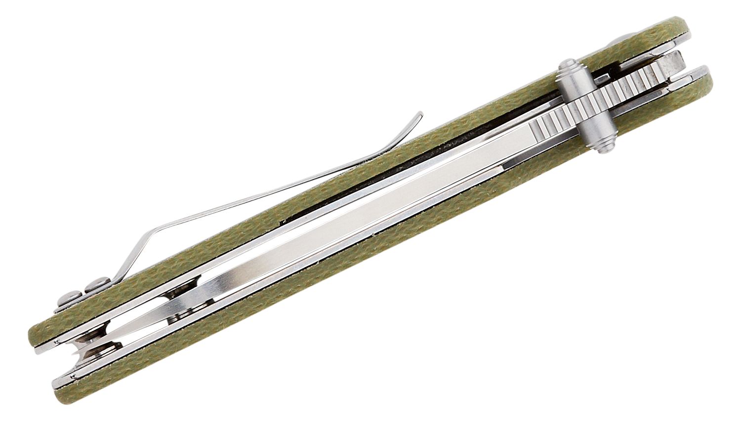 QSP coltello serramanico lama 82 mm in acciaio D2 manico micarta QS102-A