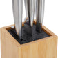 Ceppo universale con setole x coltelli 23x12x12cm bambù 5113280