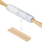 Mattarello in marmo con manico in legno girevole kg 2,18 Ø 5,9cm