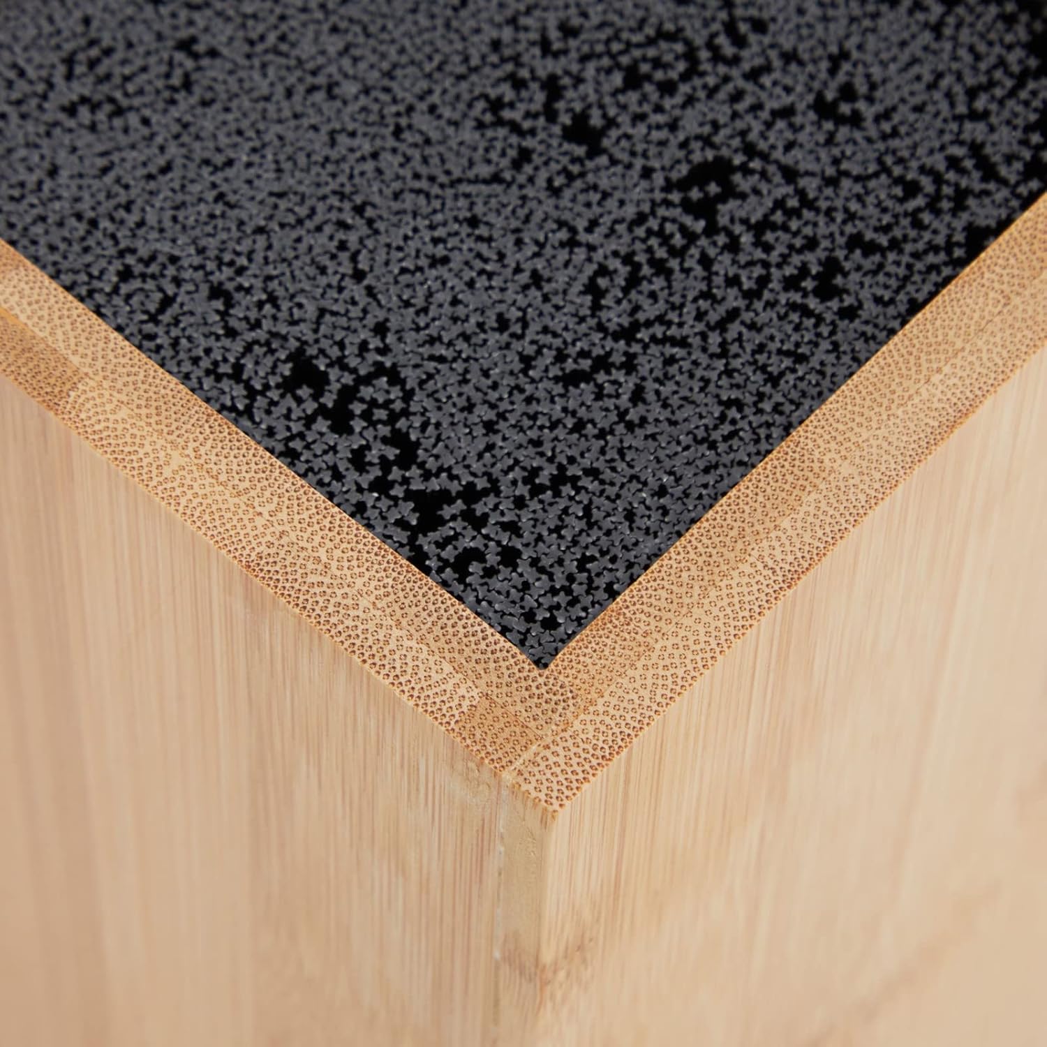 Ceppo universale con setole x coltelli 23x12x12cm bambù 5113280