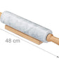 Mattarello in marmo con manico in legno girevole kg 2,18 Ø 5,9cm