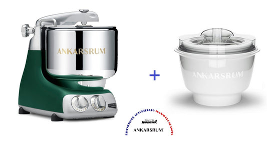 Impastatrice Ankarsrum Assistent Original AKR 6230 in tutti i colori + gelatiera verde scuro