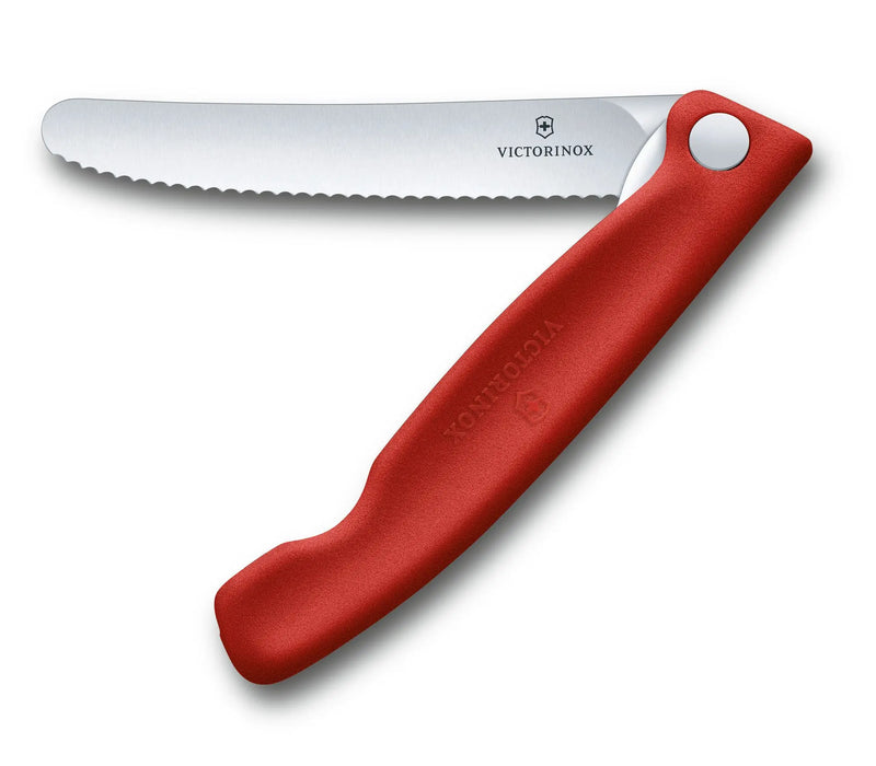 Victorinox Coltello Pieghevole da Picnic Swiss Classic Ondulato | Manico Rosso | 6.7831.FC1