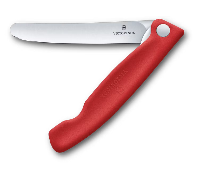 Victorinox Coltello da Tavola Pieghevole Swiss Classic Ondulato | Manico Rosso | 6.7831.FC1