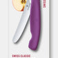 Victorinox Coltello pieghevole da picnic Swiss Classic ondulato viola in blister 6.7835.FC1
