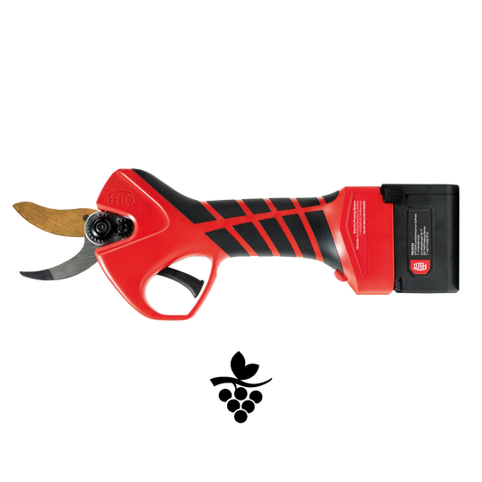 Felco 834V cesoia elettrica a batteria progettata per una potatura precisa del vigneto in sicurezza e con meno fatica e prodotta in Svizzera