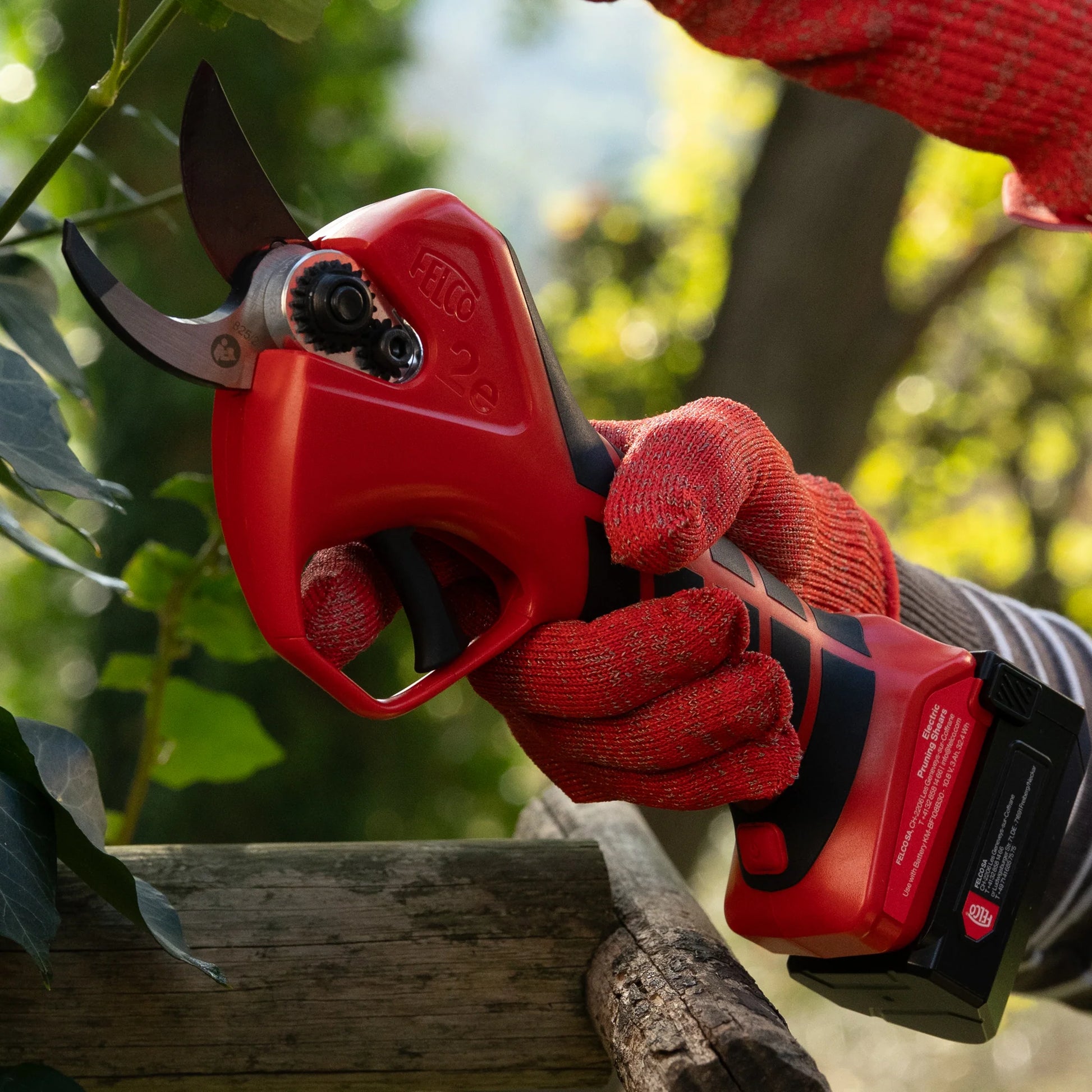 Felco forbice cesoia elettrica a batteria Felco 2e taglia rami fino a 27 cm fino a 3.000 tagli per carica, protezione antitaglio di sicurezza