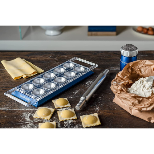Marcato stampo per Ravioli Tablet blu pasta ripiena veloce RT-POWD-BLU