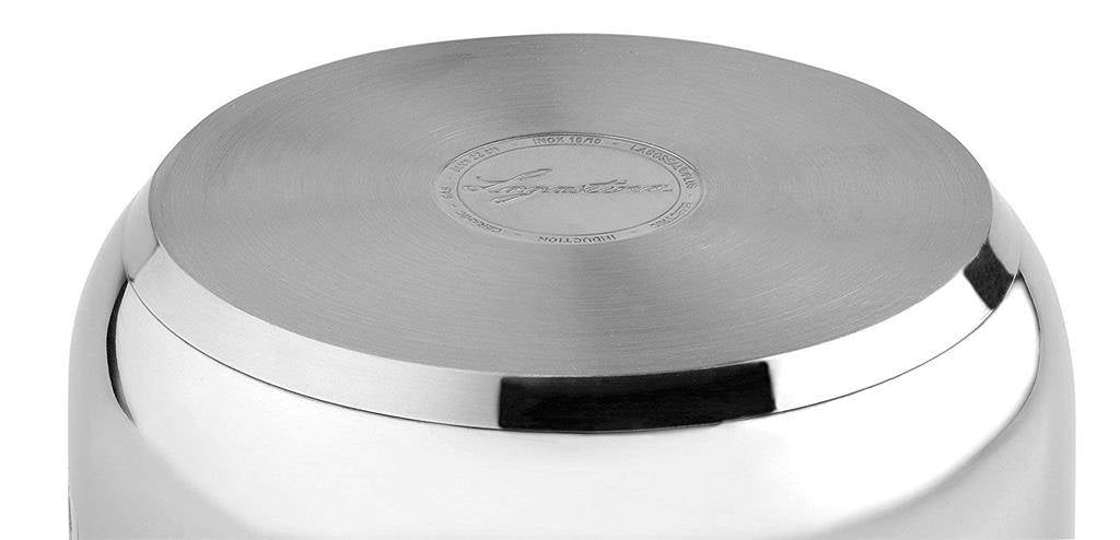Lagostina Euforia Set di Pentole Induzione, Gas e Forno in Acciaio Inox 18/10, 11 Pezzi, Fondo Lagoseal Plus, Batteria di Pentole con 4 Casseruole, 2 Pentole, Bollilatte, 4 Coperchi