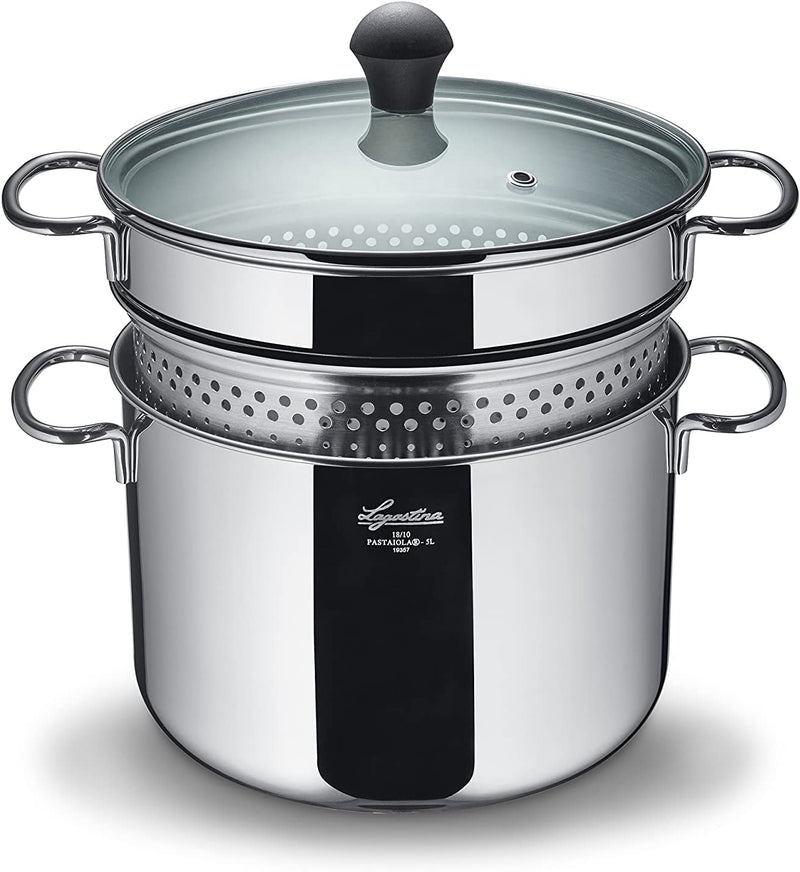 Lagostina pastaiola diametro 22 cm Lt 5 inox 18/10 no induzione