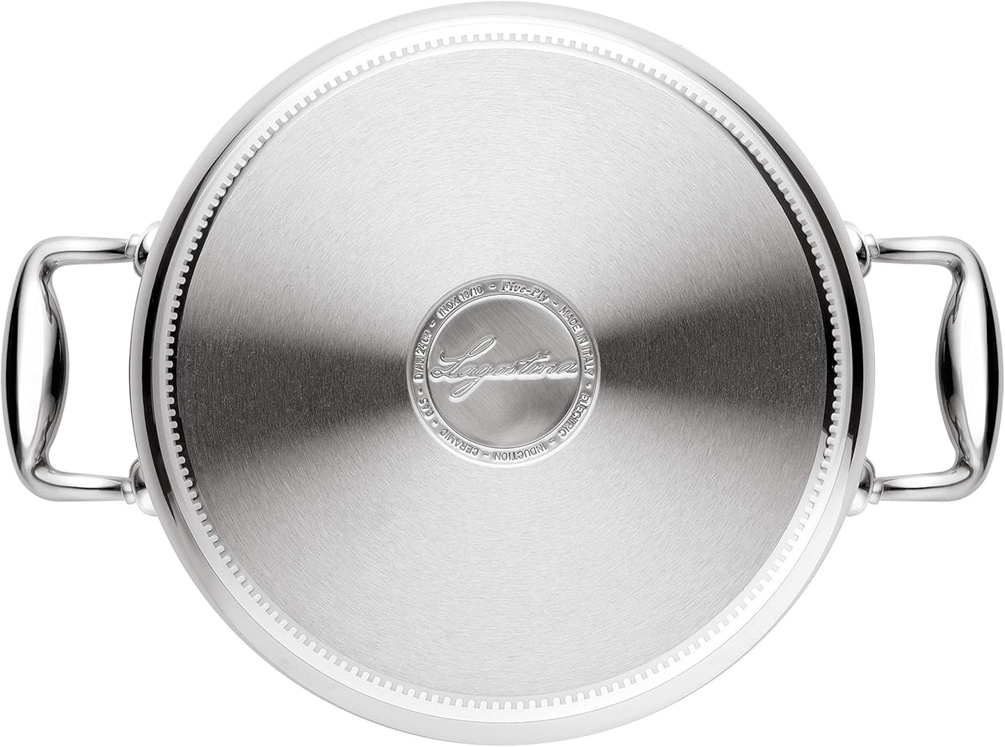 Lagostina Accademia Lagofusion Pentola con 2 Maniglie e Coperchio in Acciaio Inossidabile 20 cm (4,2 l) con coperchio adatta a tutti i piani cottura compresa induzione