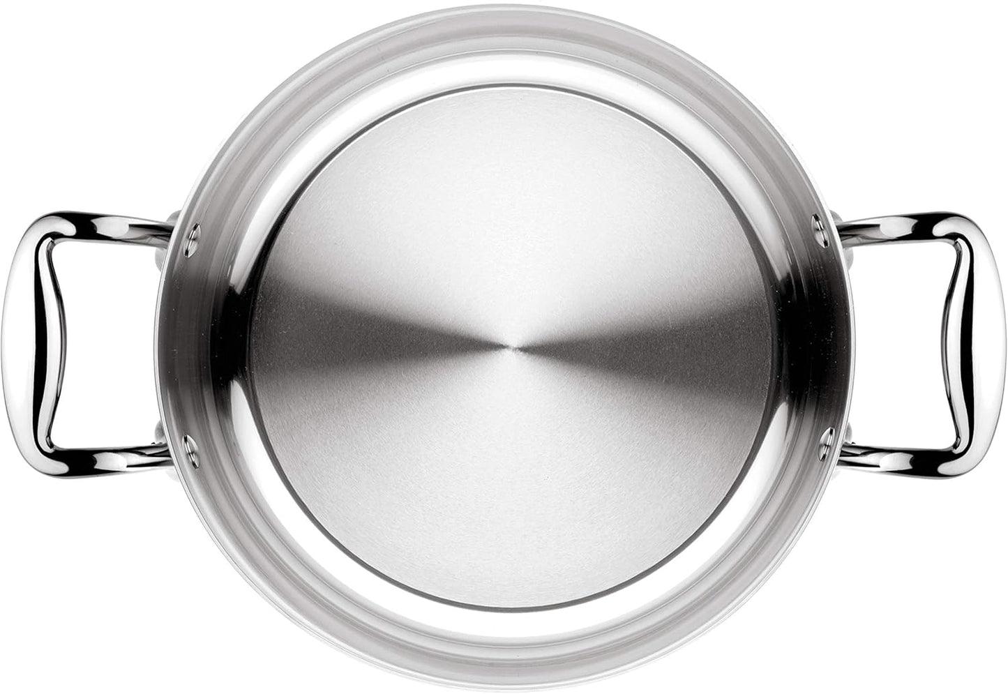 Lagostina Accademia Lagofusion Pentola con 2 Maniglie e Coperchio in Acciaio Inossidabile 20 cm (4,2 l) con coperchio adatta a tutti i piani cottura compresa induzione