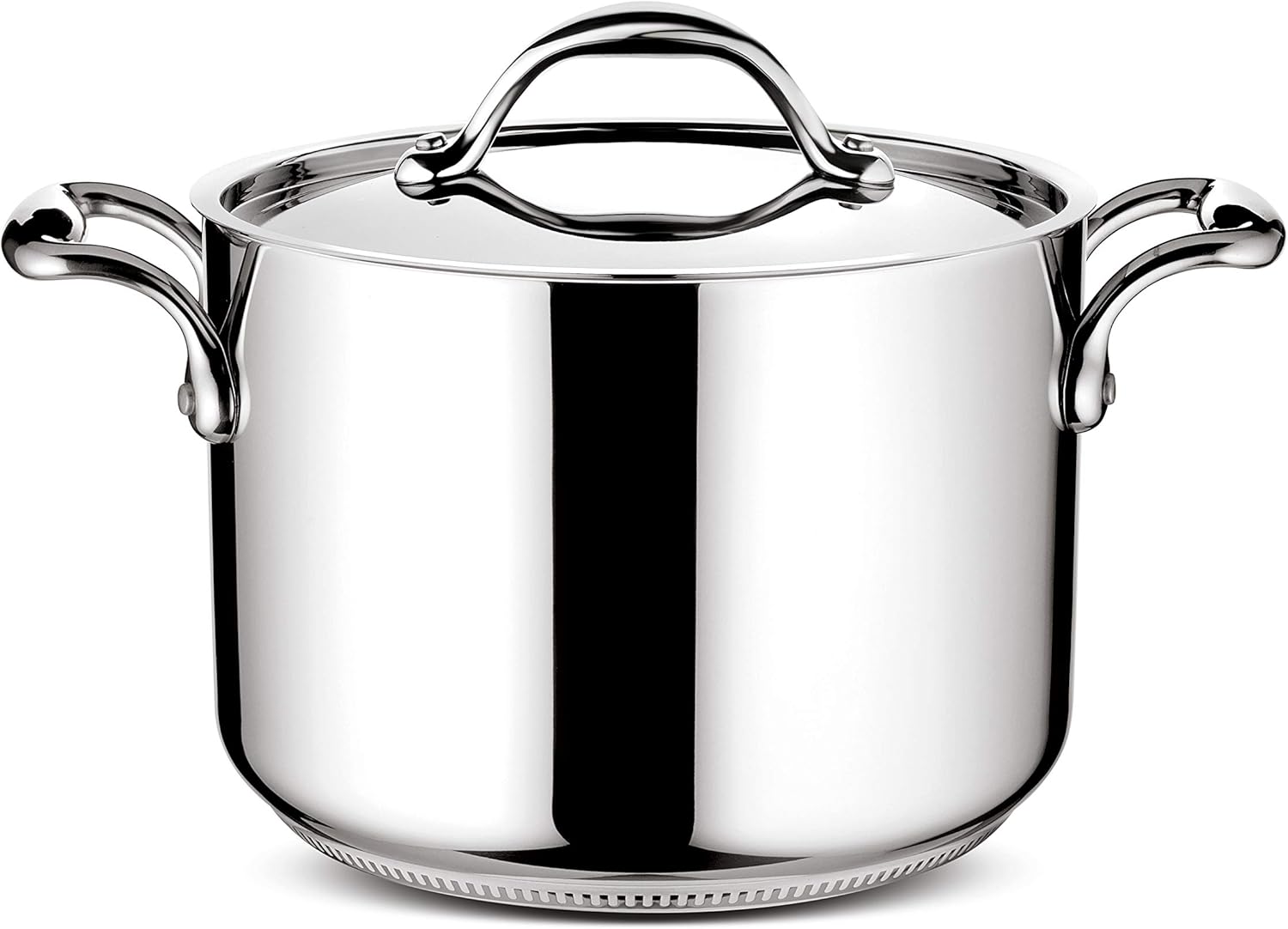 Lagostina Accademia Lagofusion Pentola con 2 Maniglie e Coperchio in Acciaio Inossidabile 20 cm (4,2 l) con coperchio adatta a tutti i piani cottura compresa induzione