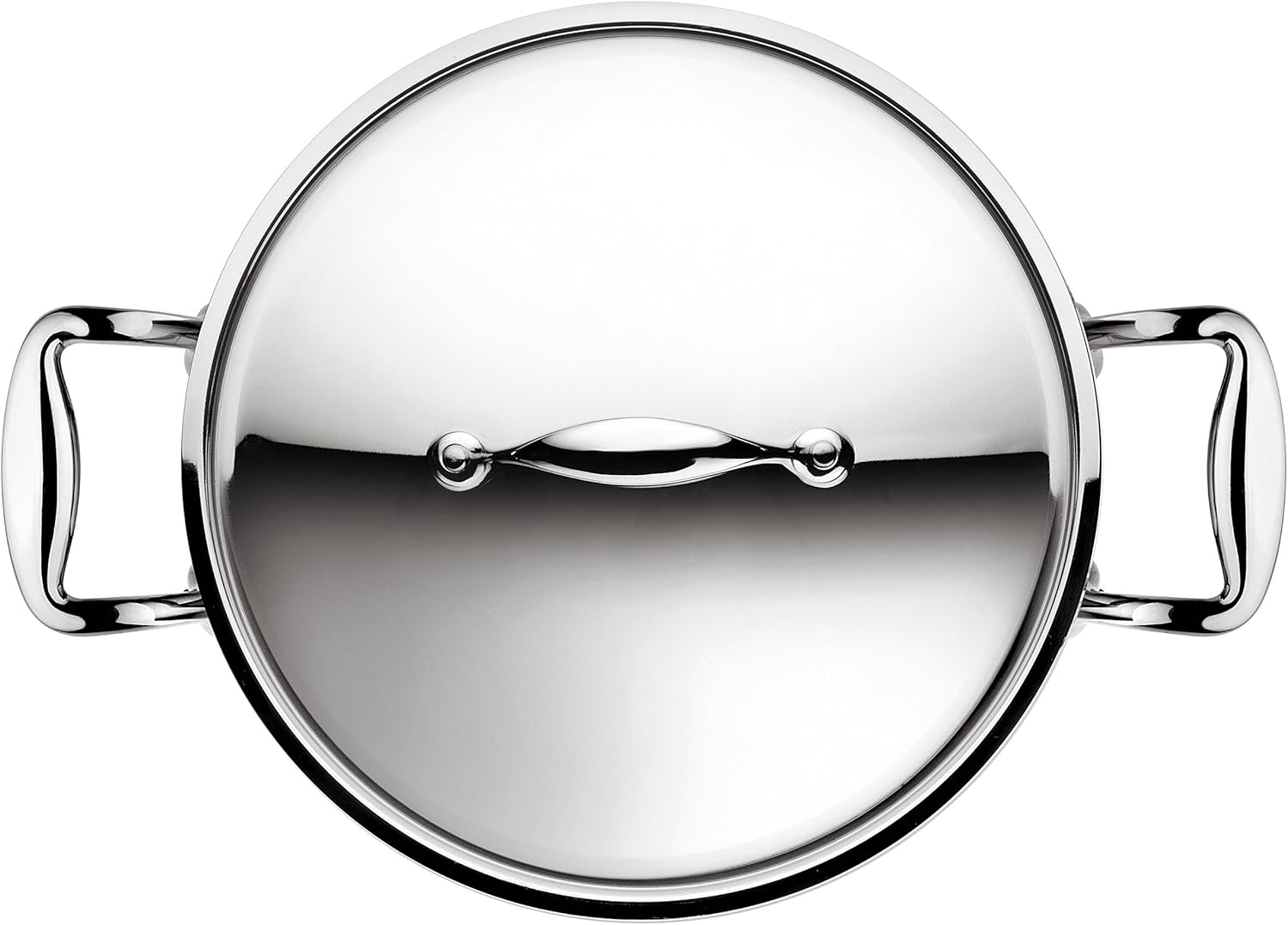 Lagostina Accademia Lagofusion Pentola con 2 Maniglie e Coperchio in Acciaio Inossidabile 22 cm (5,39 l) con coperchio adatta a tutti i piani cottura compresa induzione