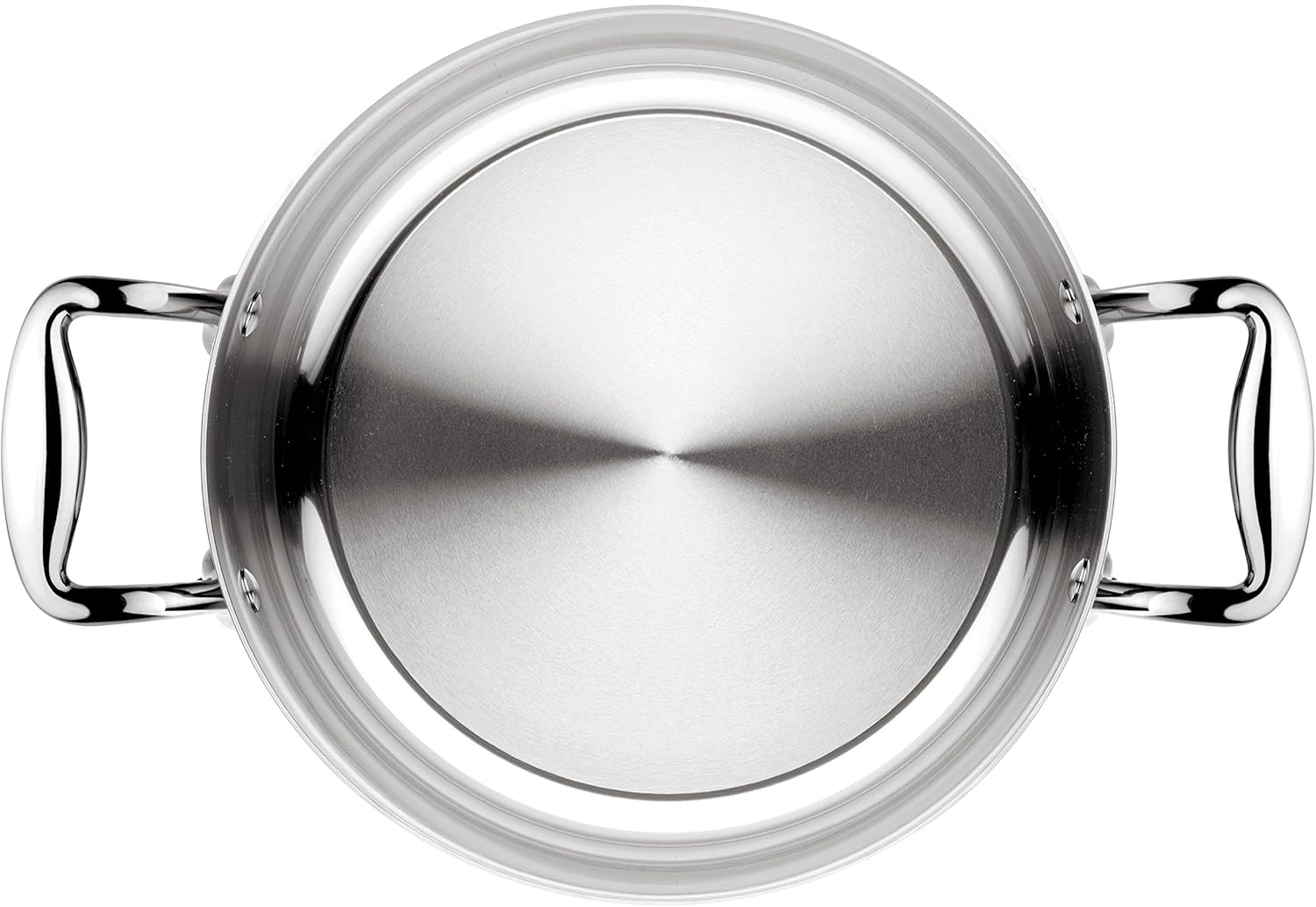 Lagostina Accademia Lagofusion Pentola con 2 Maniglie e Coperchio in Acciaio Inossidabile 22 cm (5,39 l) con coperchio adatta a tutti i piani cottura compresa induzione