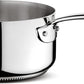 Lagostina Accademia Lagofusion Casseruola Ø 18 cm Fonda Manico Lungo in Acciaio Inox 18/10 Pentola Induzione, Gas e Forno, Finitura Lucida Esterna e Satinata Interna Fondo 5 Strati