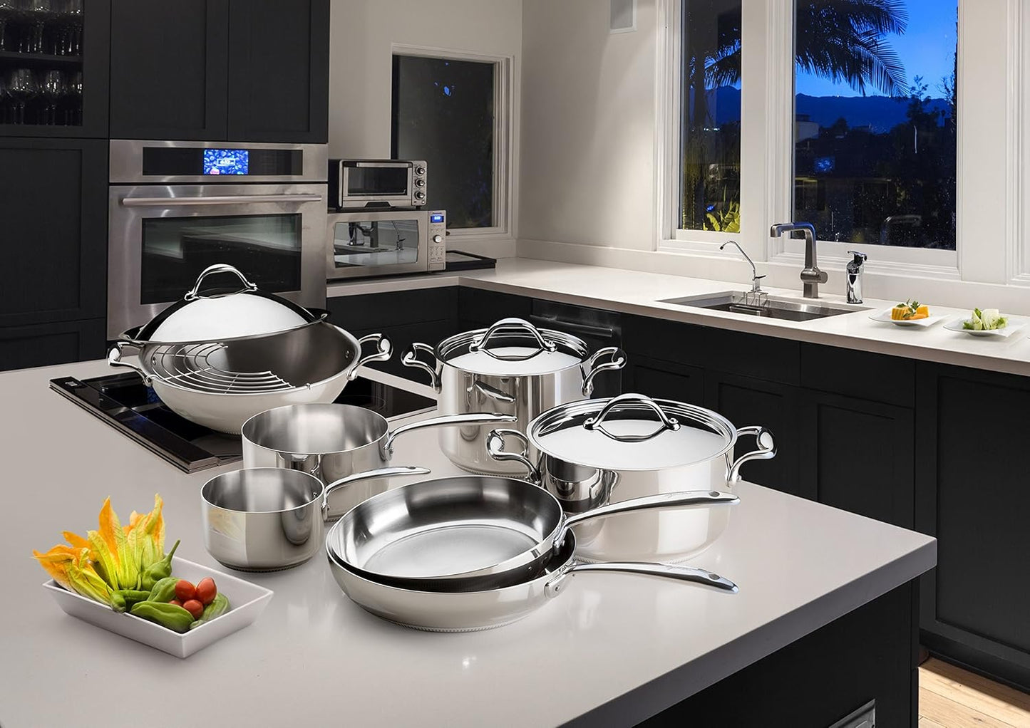 Lagostina Accademia Lagofusion Casseruola Ø 18 cm Fonda Manico Lungo in Acciaio Inox 18/10 Pentola Induzione, Gas e Forno, Finitura Lucida Esterna e Satinata Interna Fondo 5 Strati