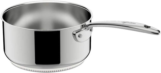 Lagostina Accademia Lagofusion Casseruola Fonda Manico Lungo in Acciaio Inox 18/10 Ø 20 cm Pentola Induzione Gas e Forno Finitura Lucida Esterna e Satinata Interna Fondo 5 Strati