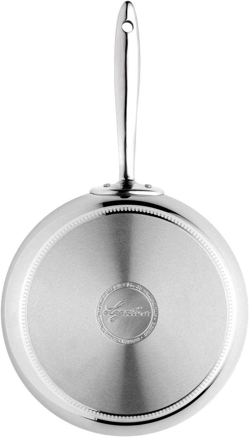 Lagostina Accademia Lagofusion Casseruola Fonda Manico Lungo in Acciaio Inox 18/10 Ø 20 cm Pentola Induzione Gas e Forno Finitura Lucida Esterna e Satinata Interna Fondo 5 Strati